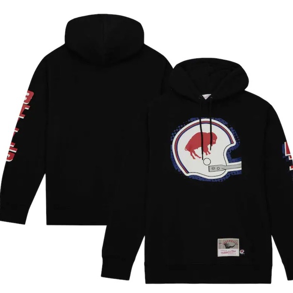 NWT Mitchell & Ness NY Buffalo Bills Throwback Hoodie Size Small - Picture 2 of 12
